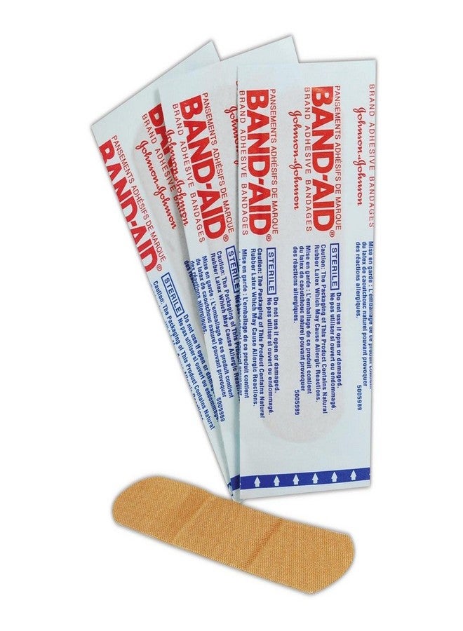 Johnson & Johnson JJ4444 Band-Aid Woven Adhesive Bandages, 1" x 3", Tan (Box of 100) - Image 2